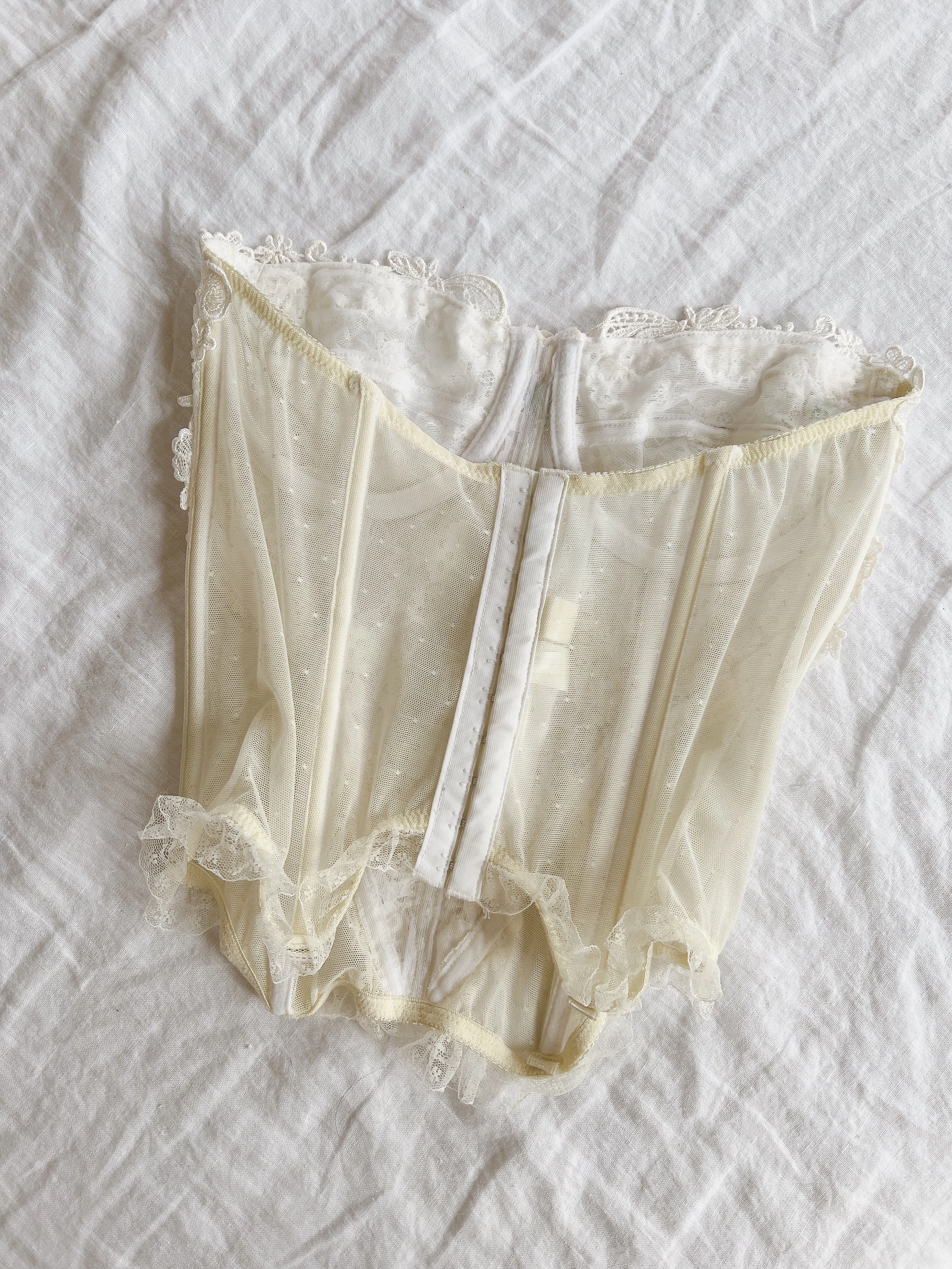 RARE Vintage VS Embroidered Bustier - 32B/XS