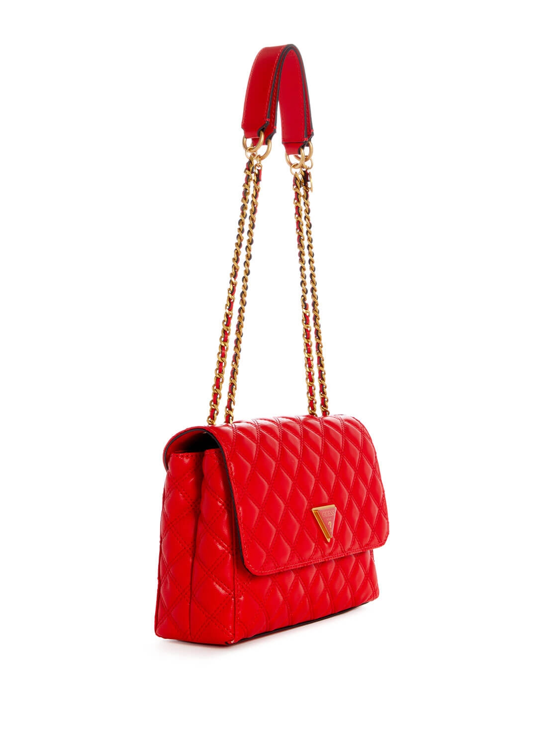 Red Quilted Giully Crossbody Bag