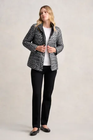 Reversible Puffer Jacket - Black Leopard