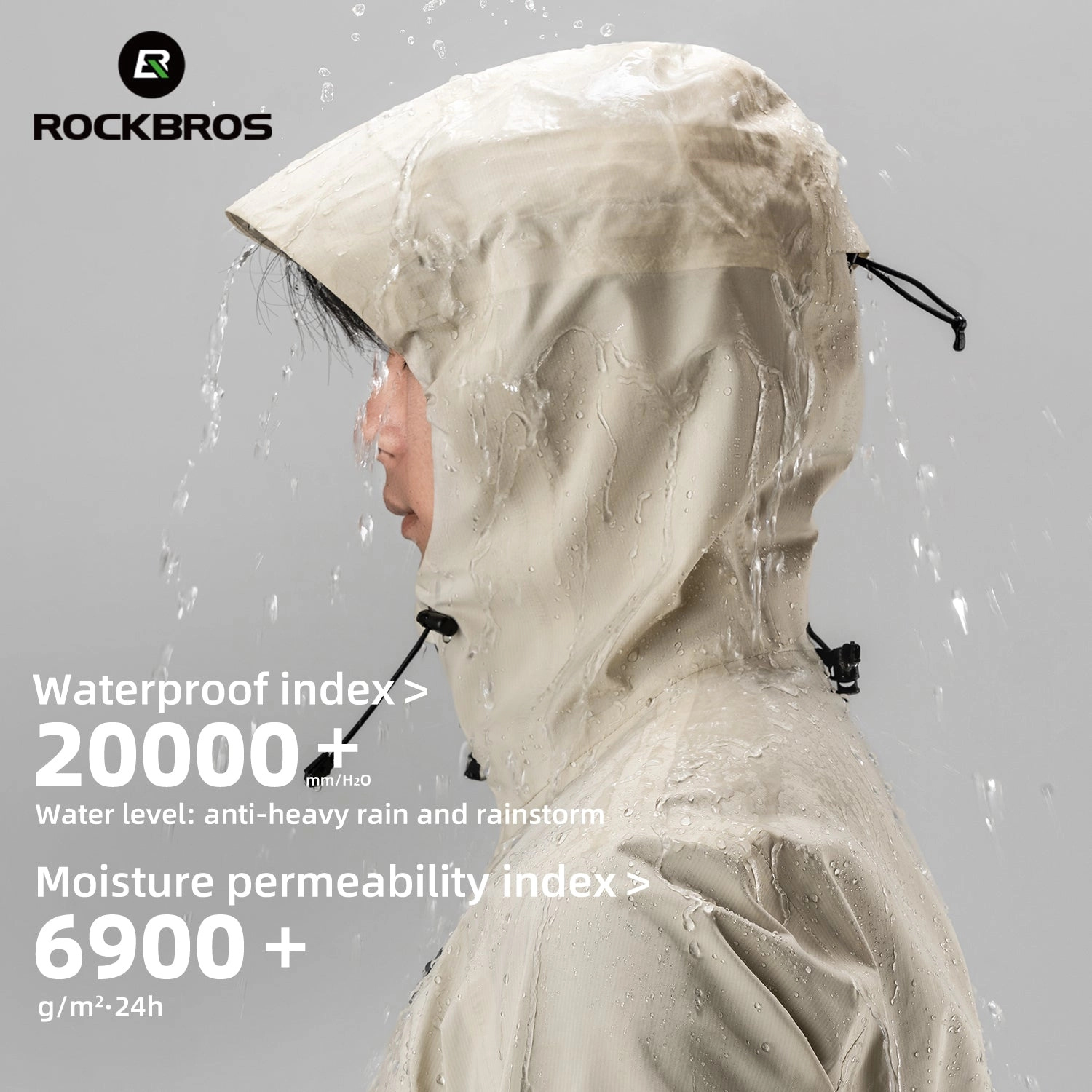 ROCKBROS Men's Cycling Running Windbreaker Windproof Jacket Lightweight High Visibility