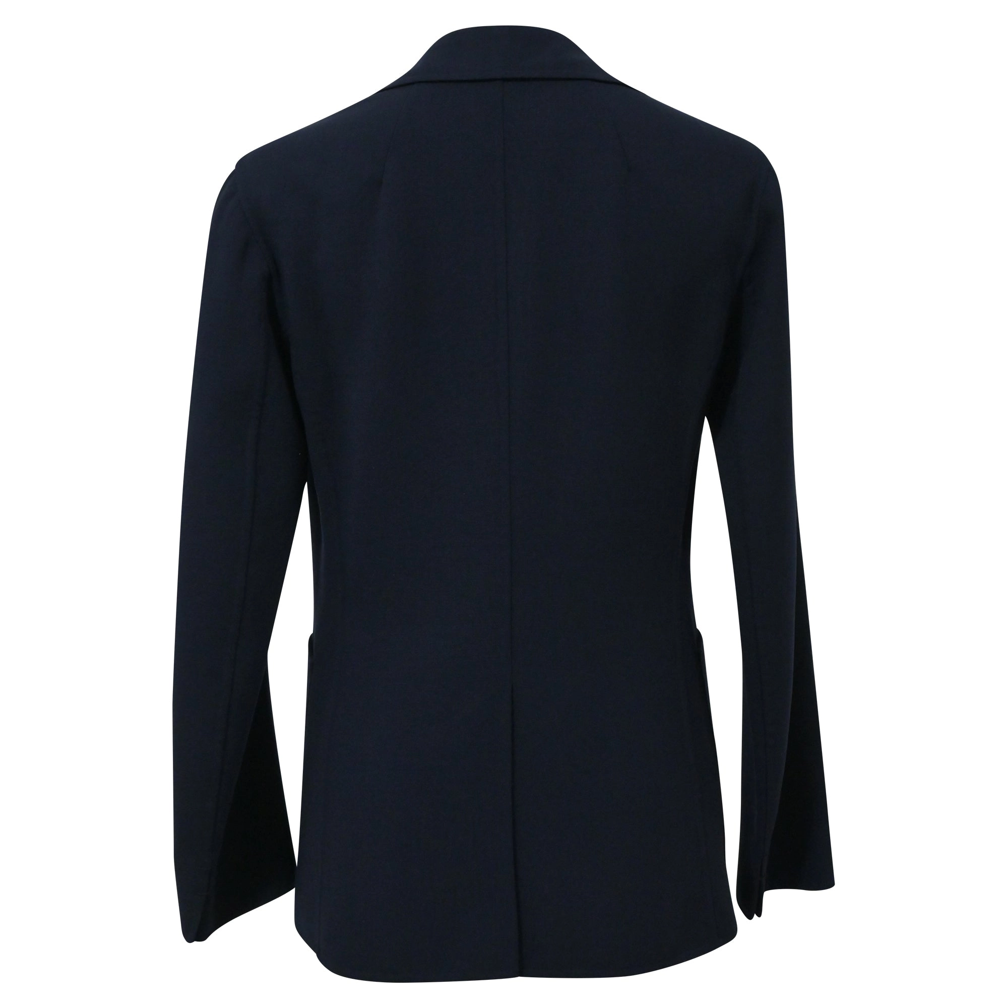 'S Max Mara Single-Breasted Cucito Amano Jacket in Navy Blue Wool