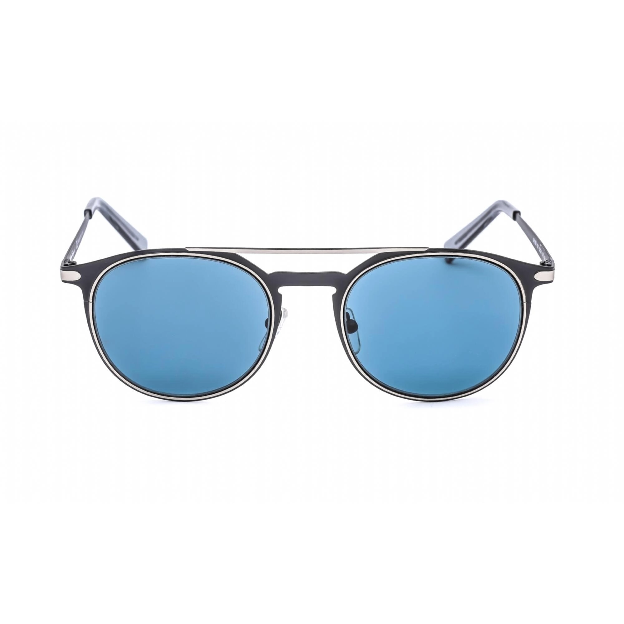 Salvatore Ferragamo Men's Sunglasses - Matte Black Full Rim Round Frame | SF186S 002