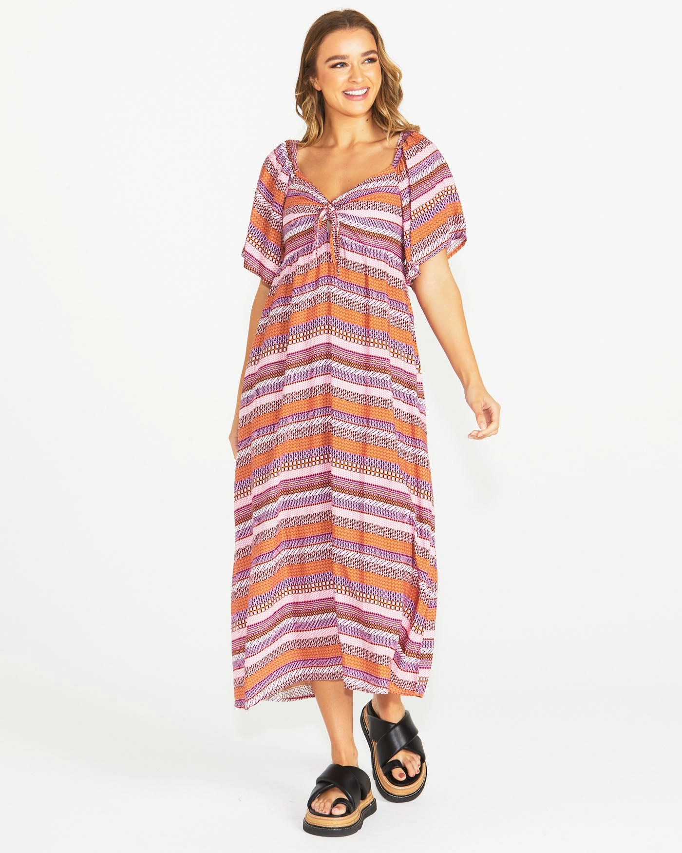 Sass Raquel Midi Dress Aztec