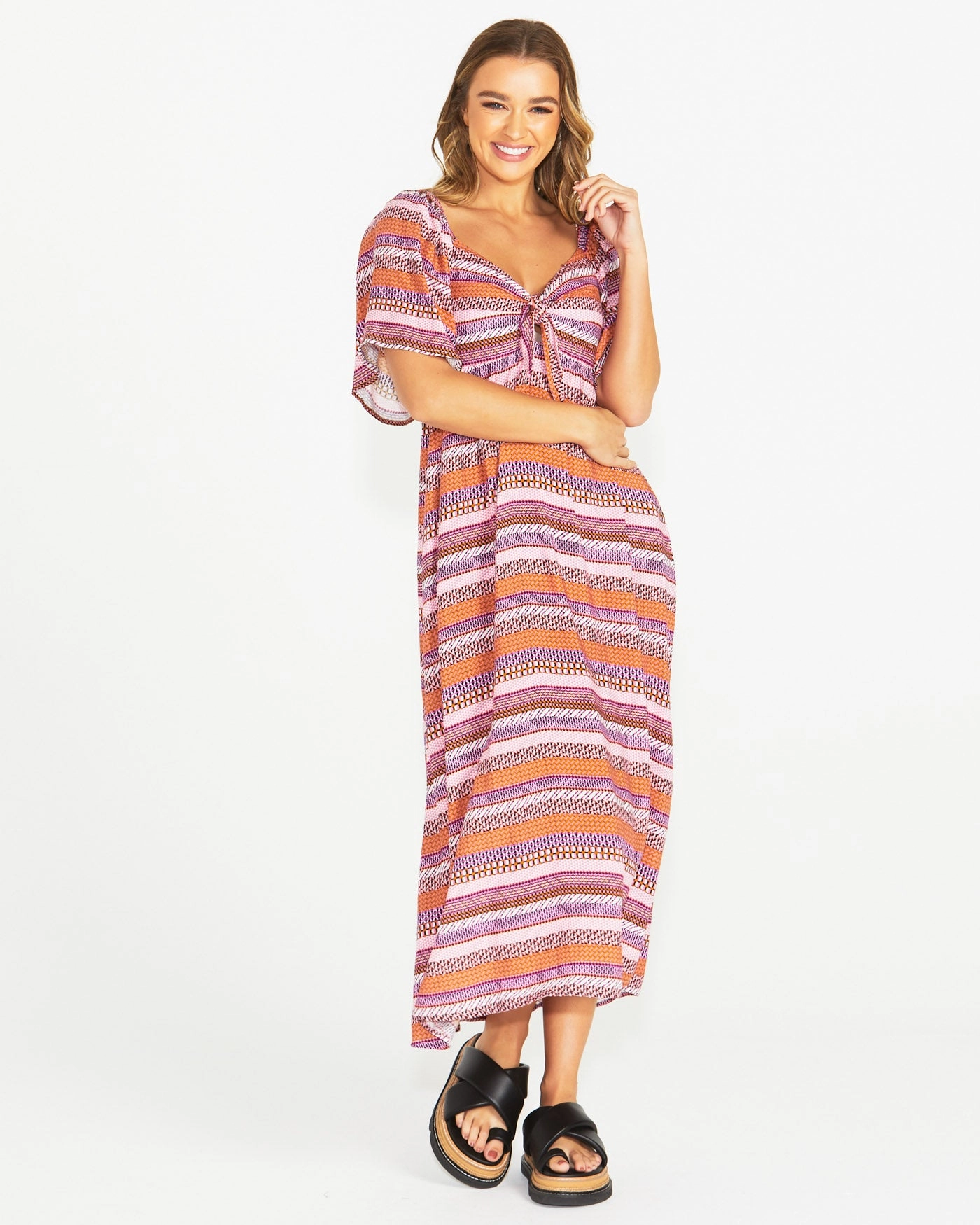 Sass Raquel Midi Dress Aztec