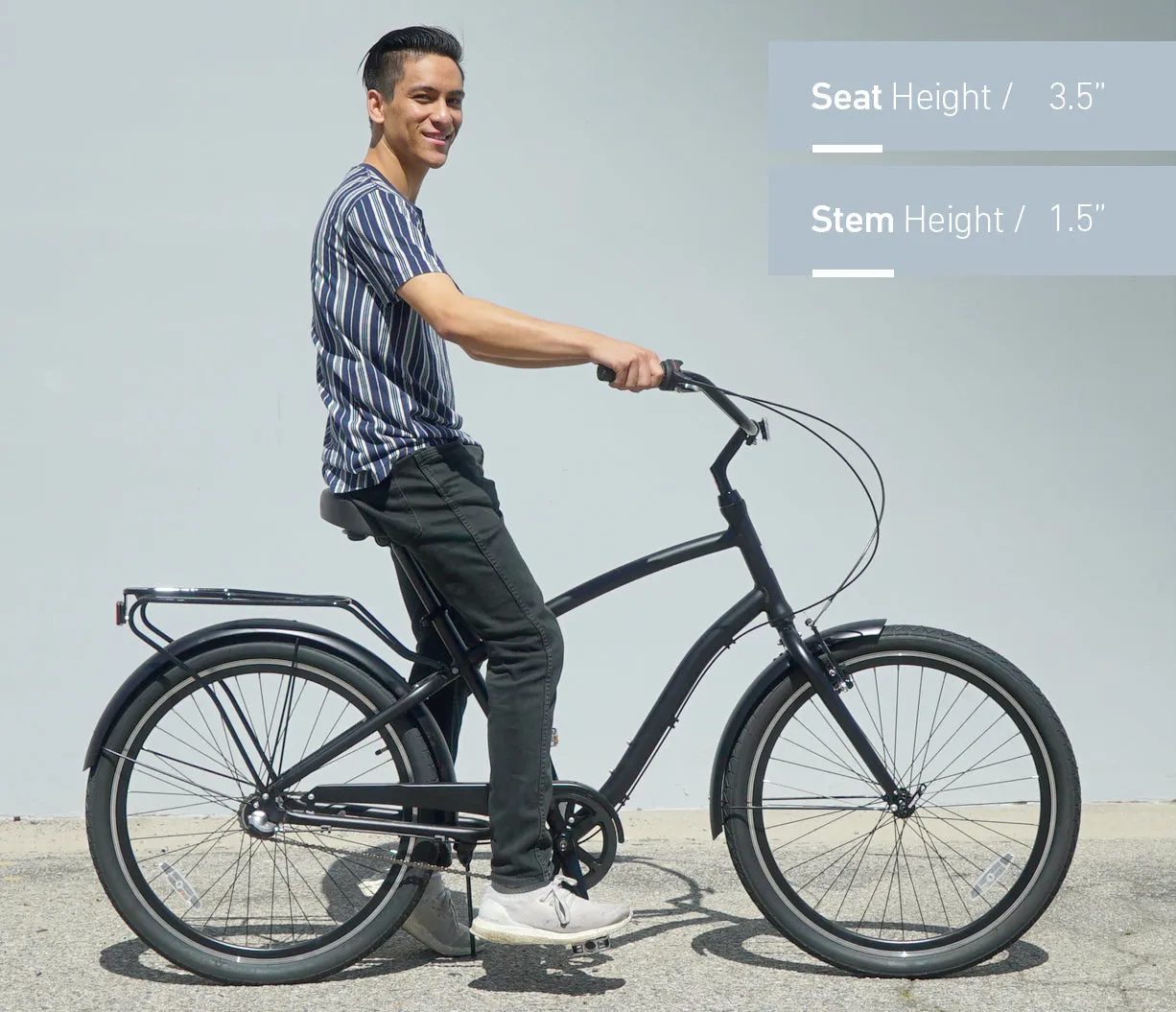 sixthreezero EVRYjourney Deluxe Men's 26" 7 Speed Hybrid Cruiser Bicycle w/ Integrated Lock, Basket, Light