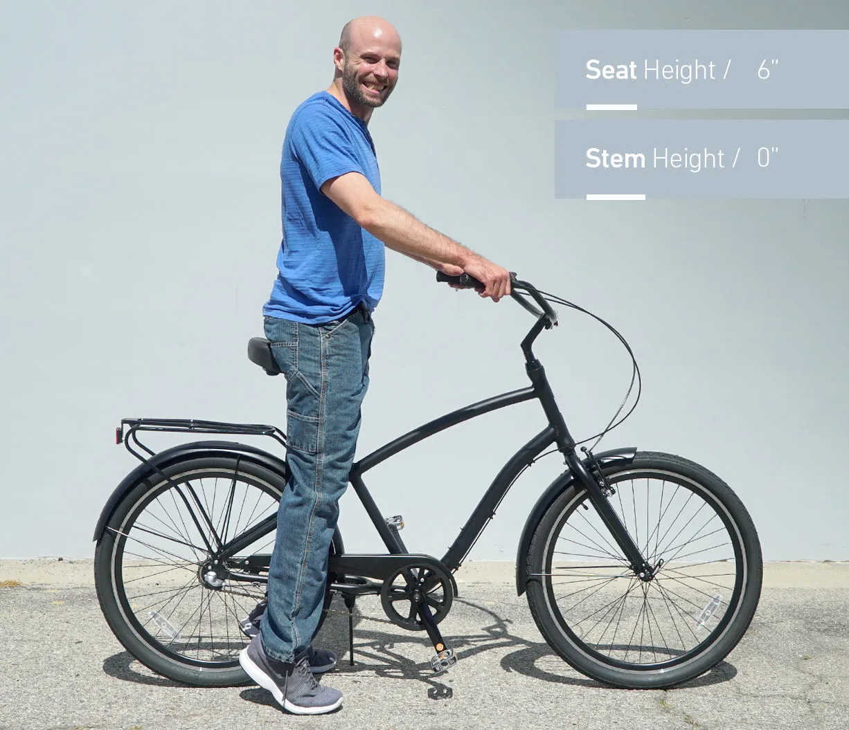 sixthreezero EVRYjourney Deluxe Men's 26" 7 Speed Hybrid Cruiser Bicycle w/ Integrated Lock, Basket, Light