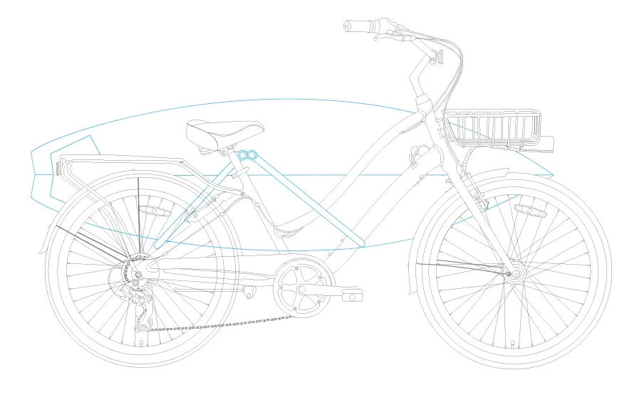 sixthreezero EVRYjourney Deluxe Men's 26" 7 Speed Hybrid Cruiser Bicycle w/ Integrated Lock, Basket, Light