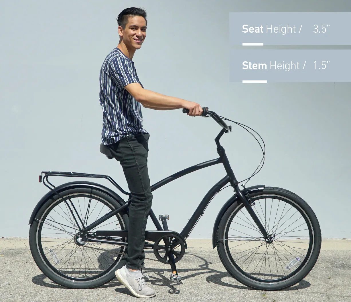 sixthreezero EVRYjourney Deluxe Men's 26" 7 Speed Hybrid Cruiser Bicycle w/ Integrated Lock, Basket, Light