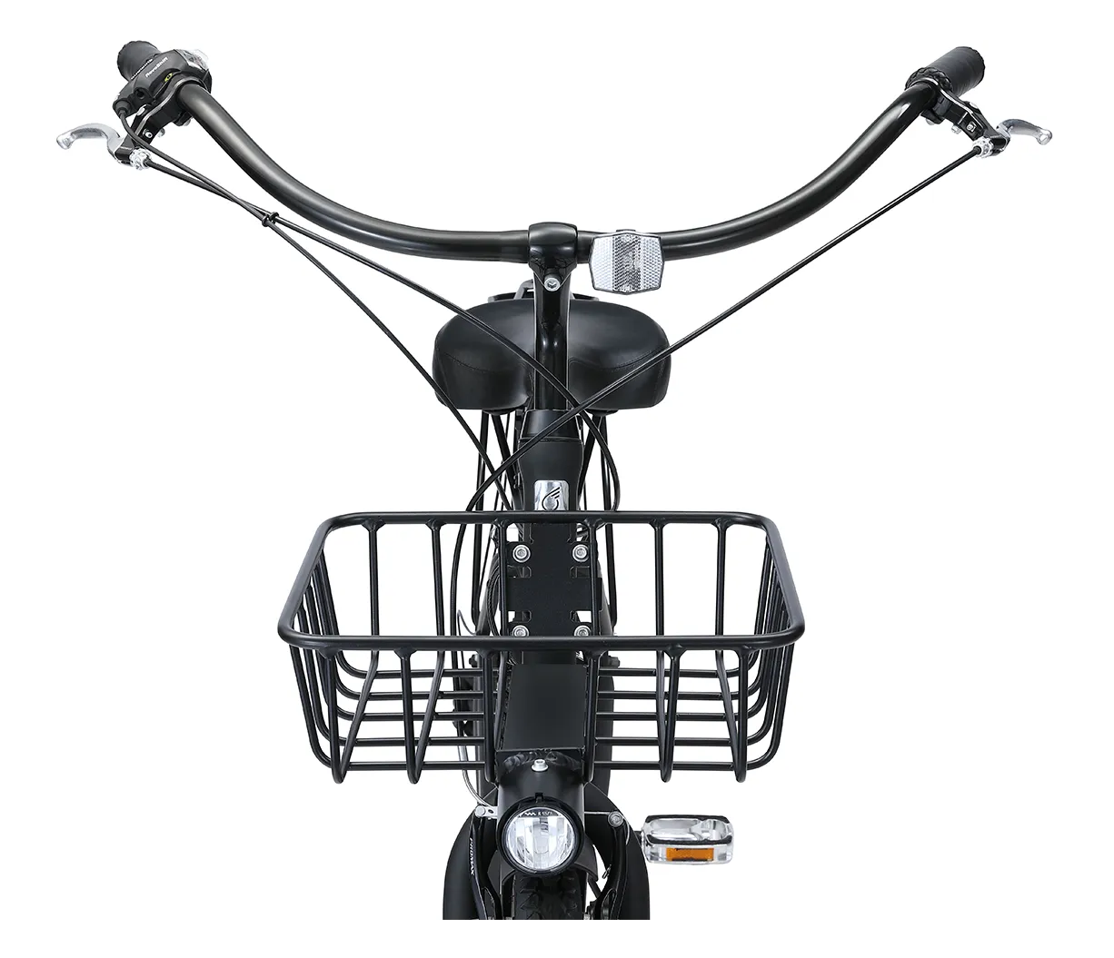 sixthreezero EVRYjourney Deluxe Men's 26" 7 Speed Hybrid Cruiser Bicycle w/ Integrated Lock, Basket, Light