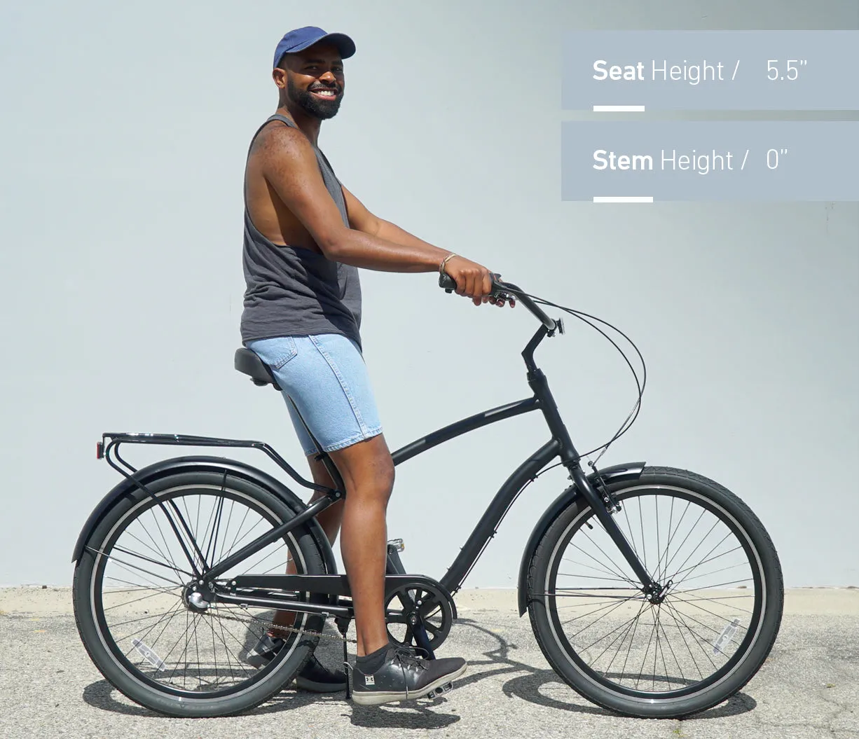 sixthreezero EVRYjourney Deluxe Men's 26" 7 Speed Hybrid Cruiser Bicycle w/ Integrated Lock, Basket, Light