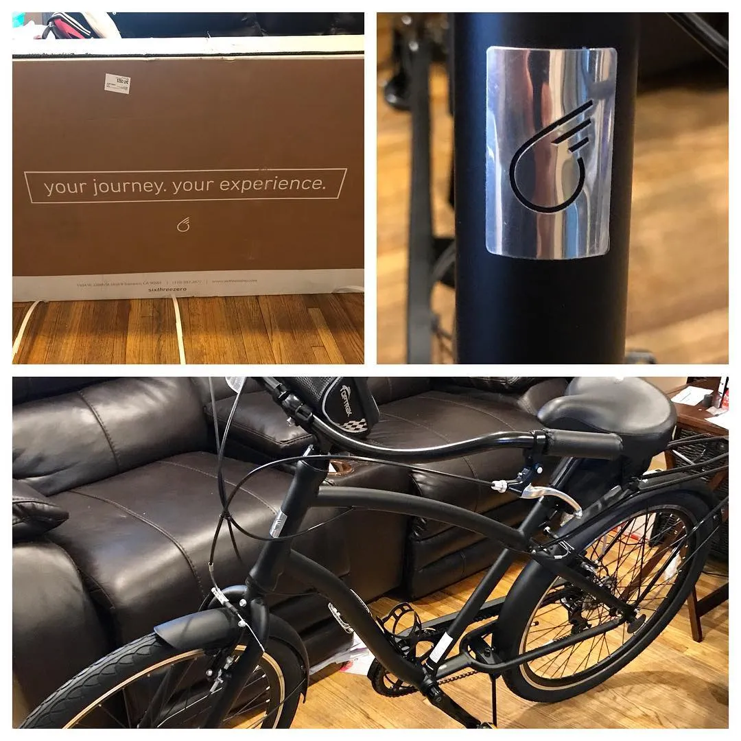sixthreezero EVRYjourney Deluxe Men's 26" 7 Speed Hybrid Cruiser Bicycle w/ Integrated Lock, Basket, Light