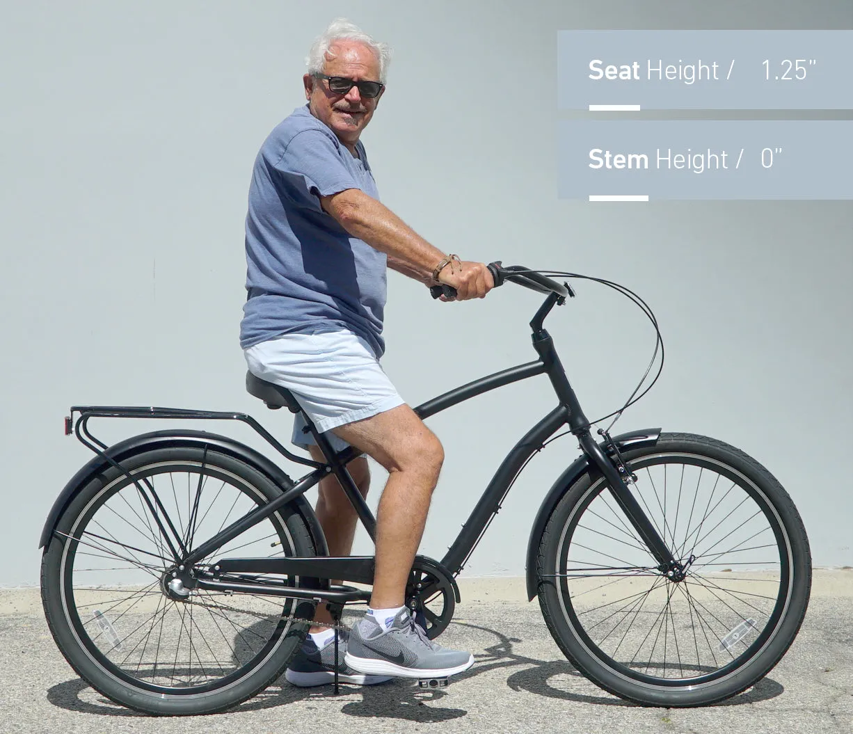 sixthreezero EVRYjourney Deluxe Men's 26" 7 Speed Hybrid Cruiser Bicycle w/ Integrated Lock, Basket, Light