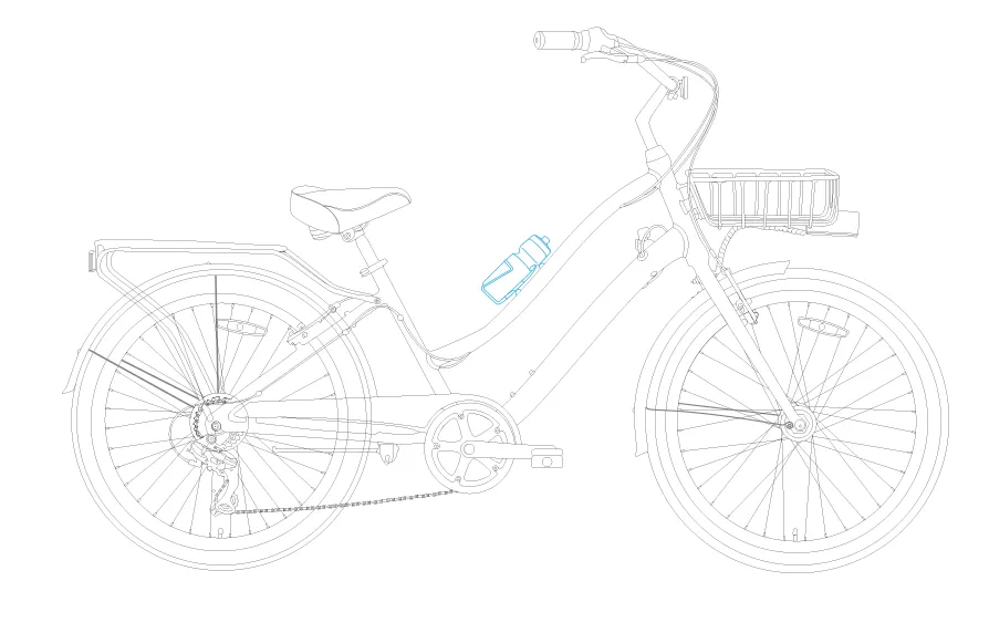 sixthreezero EVRYjourney Deluxe Men's 26" 7 Speed Hybrid Cruiser Bicycle w/ Integrated Lock, Basket, Light