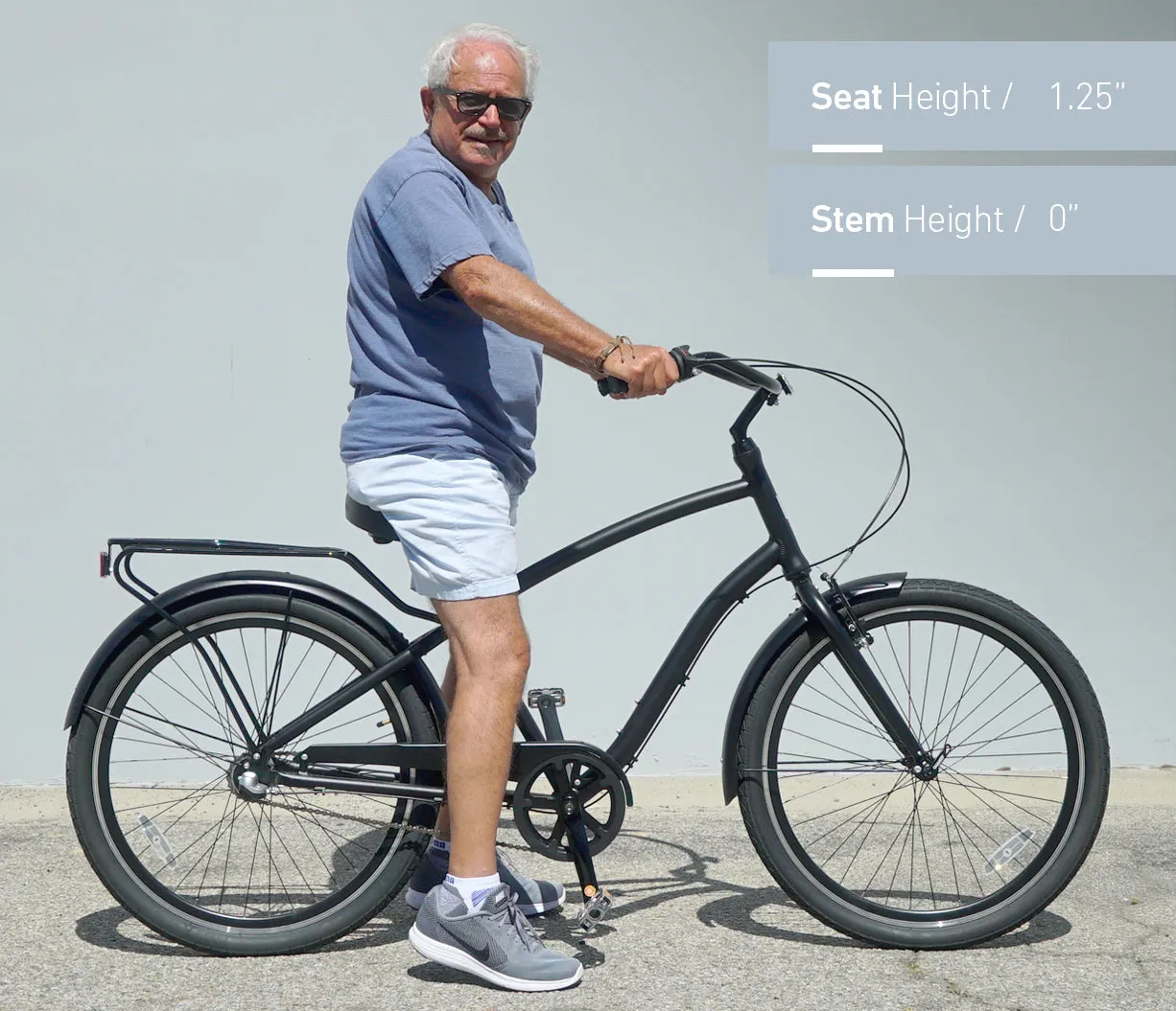 sixthreezero EVRYjourney Deluxe Men's 26" 7 Speed Hybrid Cruiser Bicycle w/ Integrated Lock, Basket, Light