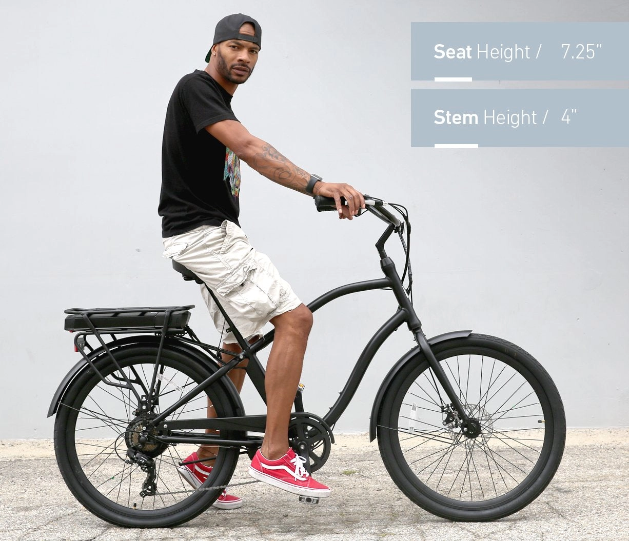 sixthreezero EVRYjourney Men's 7-Speed 500W Fat Tire Electric Bicycle