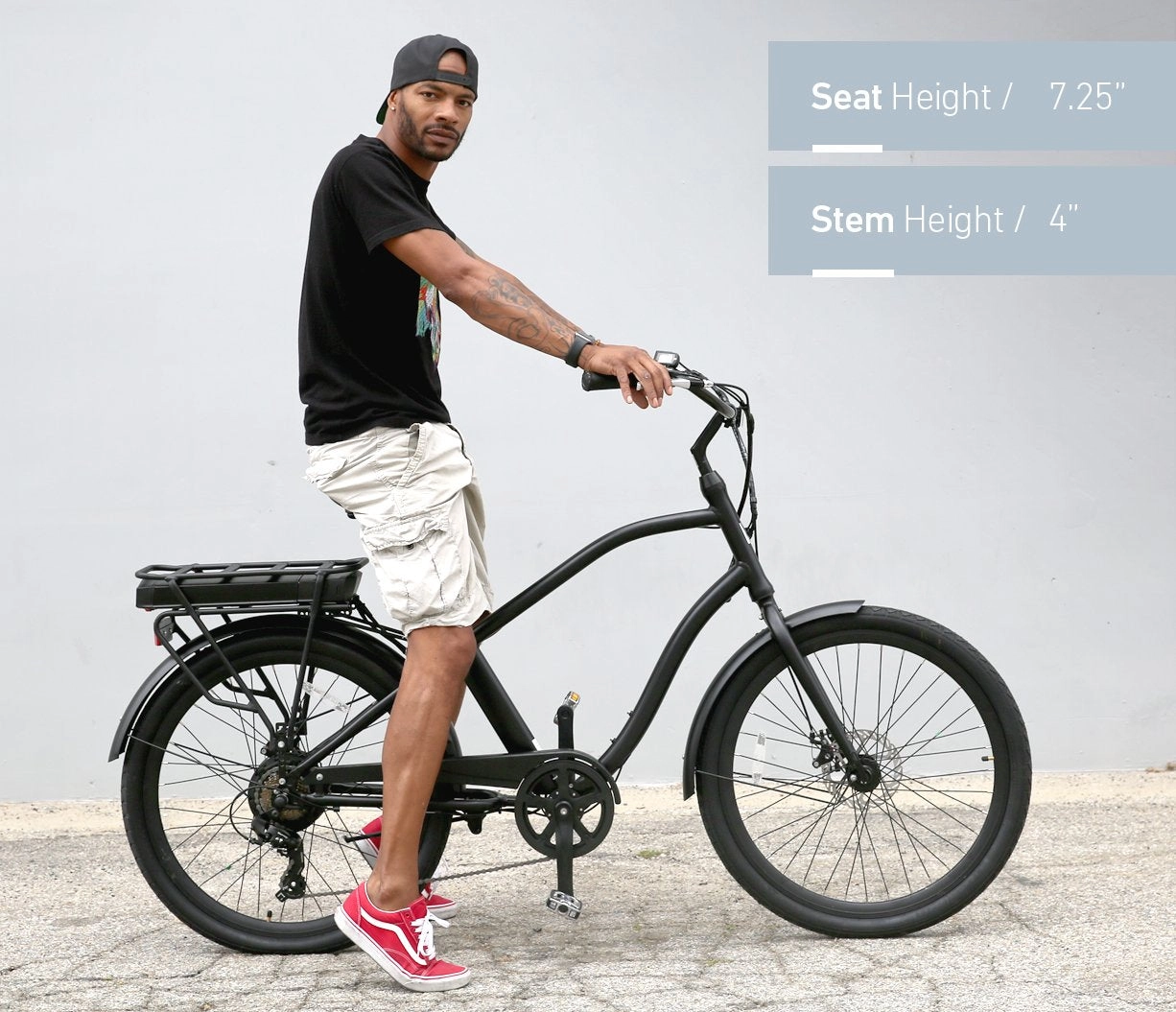 sixthreezero EVRYjourney Men's 7-Speed 500W Fat Tire Electric Bicycle