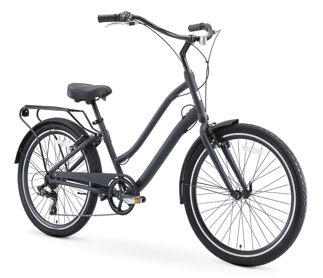 sixthreezero EVRYjourney Men's w/ Integrated Lock 26" 7-Speed Sport Hybrid Cruiser Bicycle