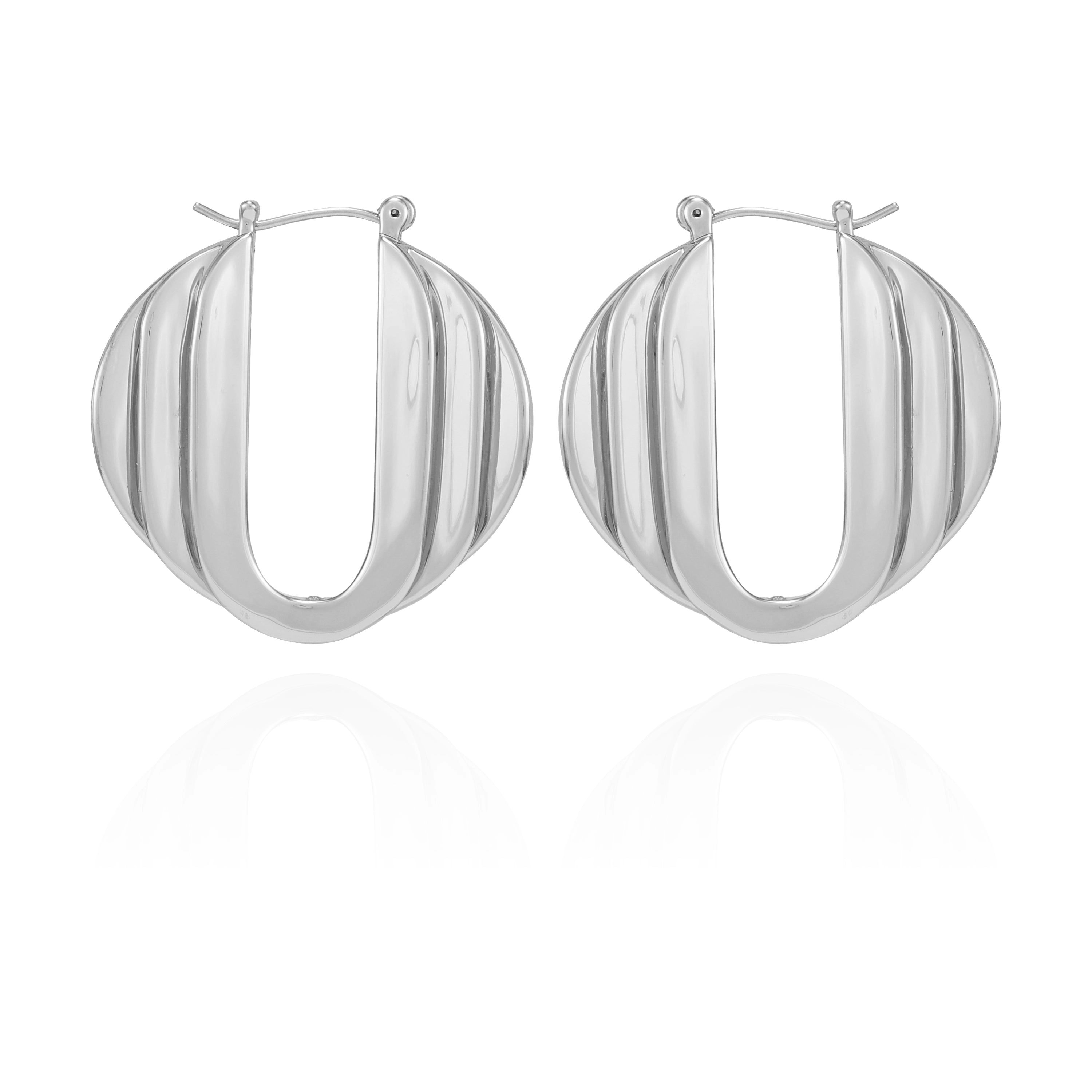 Stacked Link Hoop Earrings