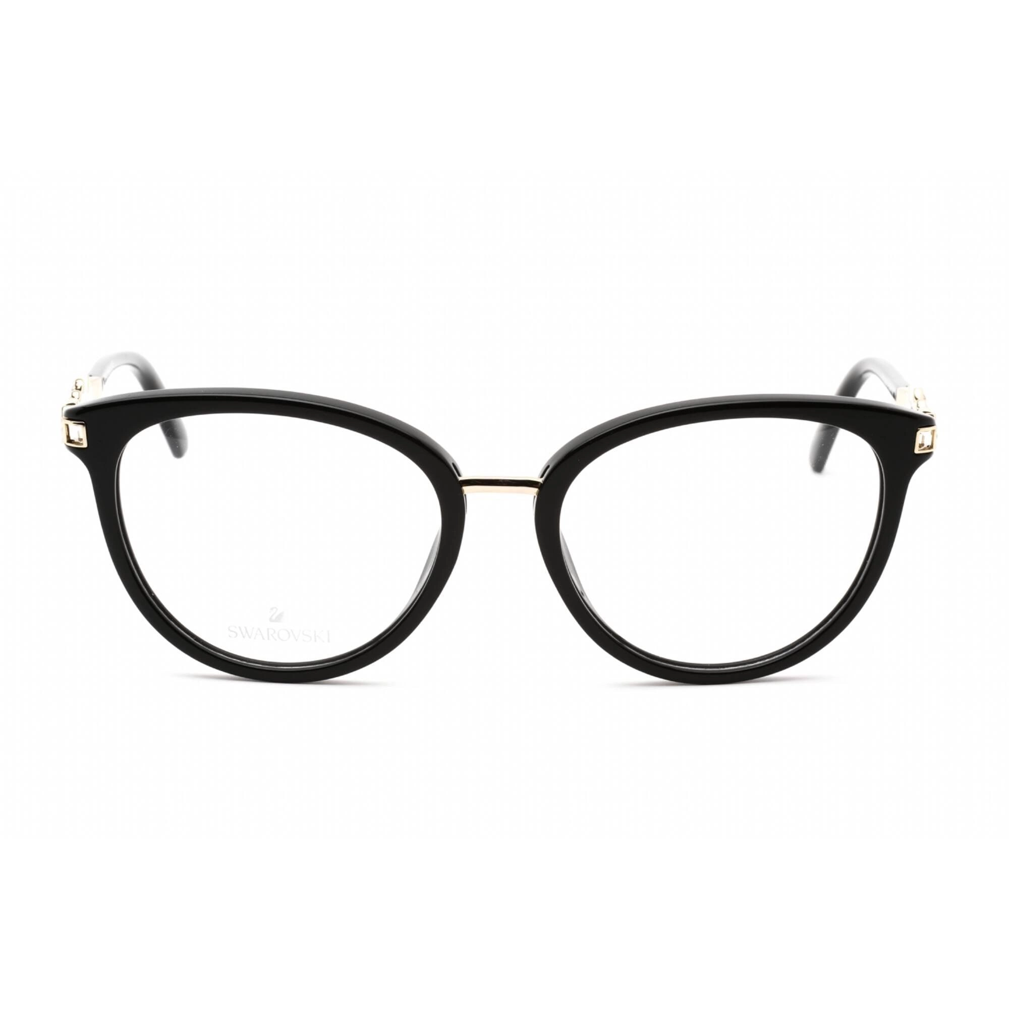 Swarovski Men's Eyeglasses - Clear Lens Cat Eye Shape Black Plastic Frame | SK5344 001