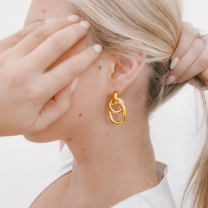 Taylor Tied Link Drop Earrings - WATERPROOF