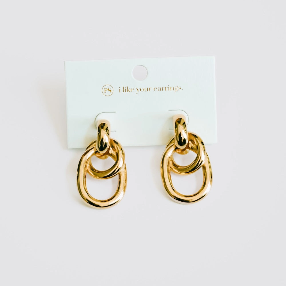Taylor Tied Link Drop Earrings - WATERPROOF