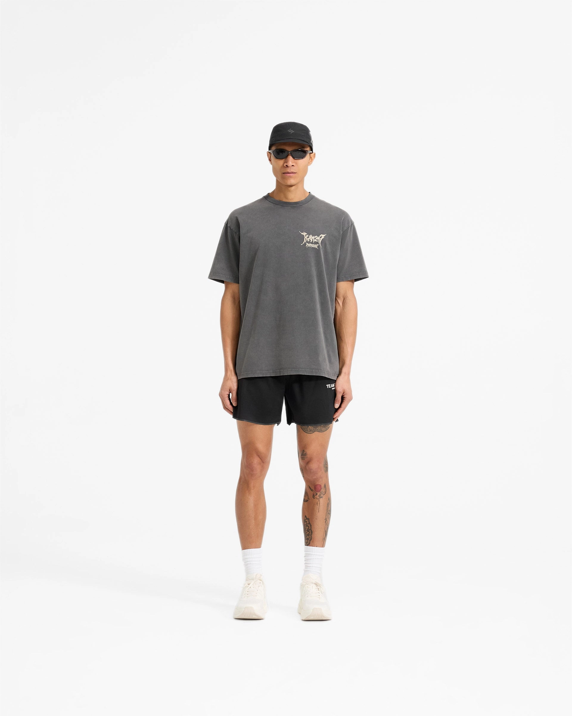 Team 247 X END Oversized T-Shirt - Washed Grey