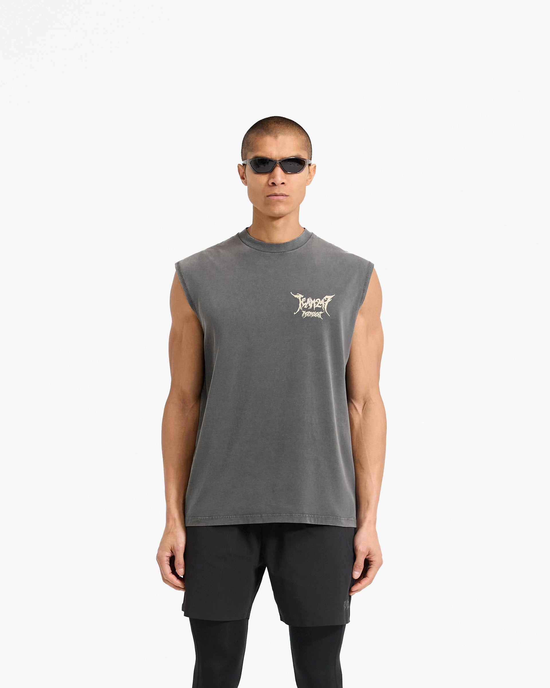 Team 247 X END Oversized Tank - Washed Grey