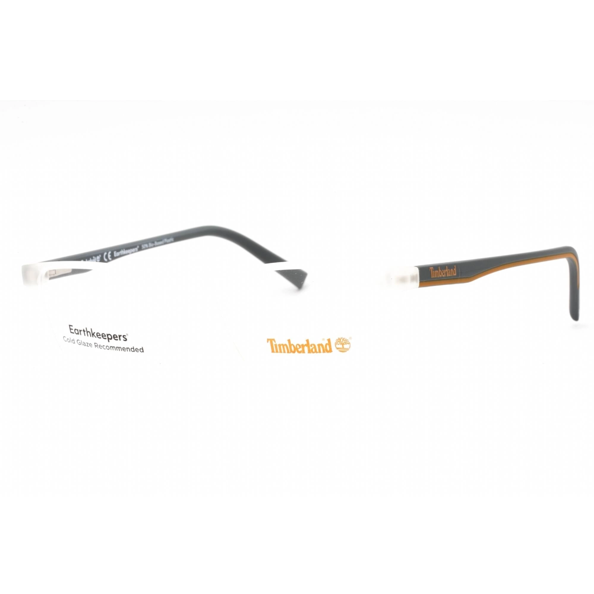 Timberland Men's Eyeglasses - Crystal Plastic Rectangular Full Rim Frame | TB1732 026
