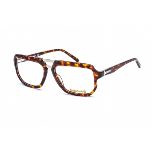 Timberland Men's Eyeglasses - Dark Havana Plastic Aviator Shape Frame | TB1646 052