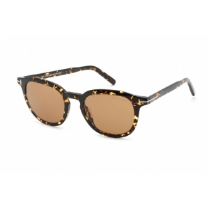 Tom Ford Men's Sunglasses - Dark Havana Plastic Frame Brown Lens | FT0816 PAX 52E