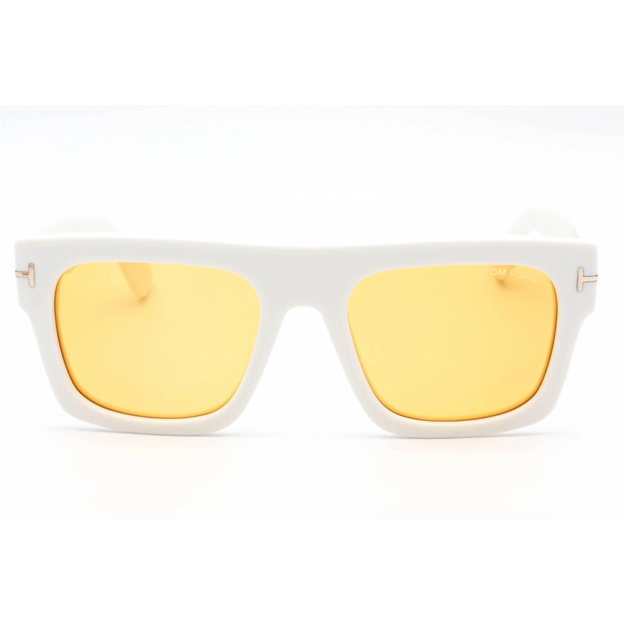 Tom Ford Men's Sunglasses - Ivory Plastic Square Shape Frame Brown Lens | FT0711 25E