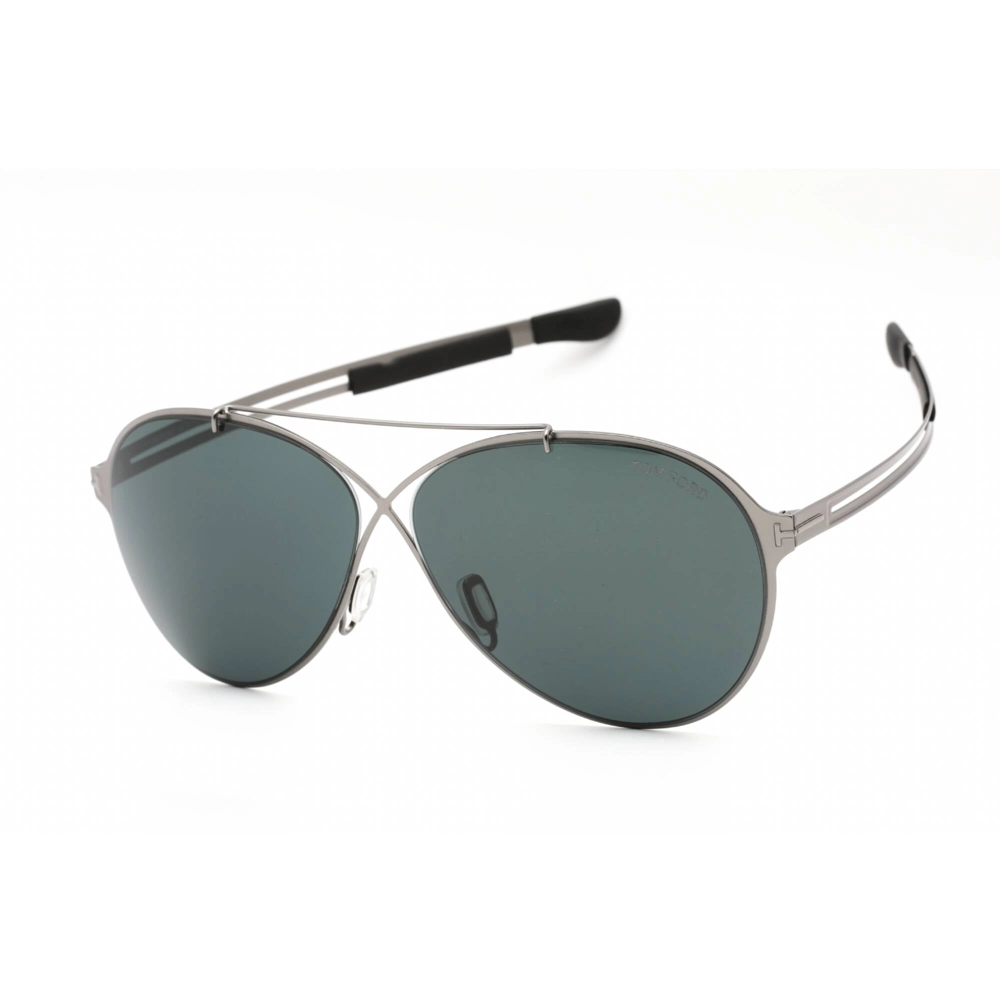 Tom Ford Men's Sunglasses - Shiny Dark Ruthenium Aviator Full Rim Frame | FT0828 12V