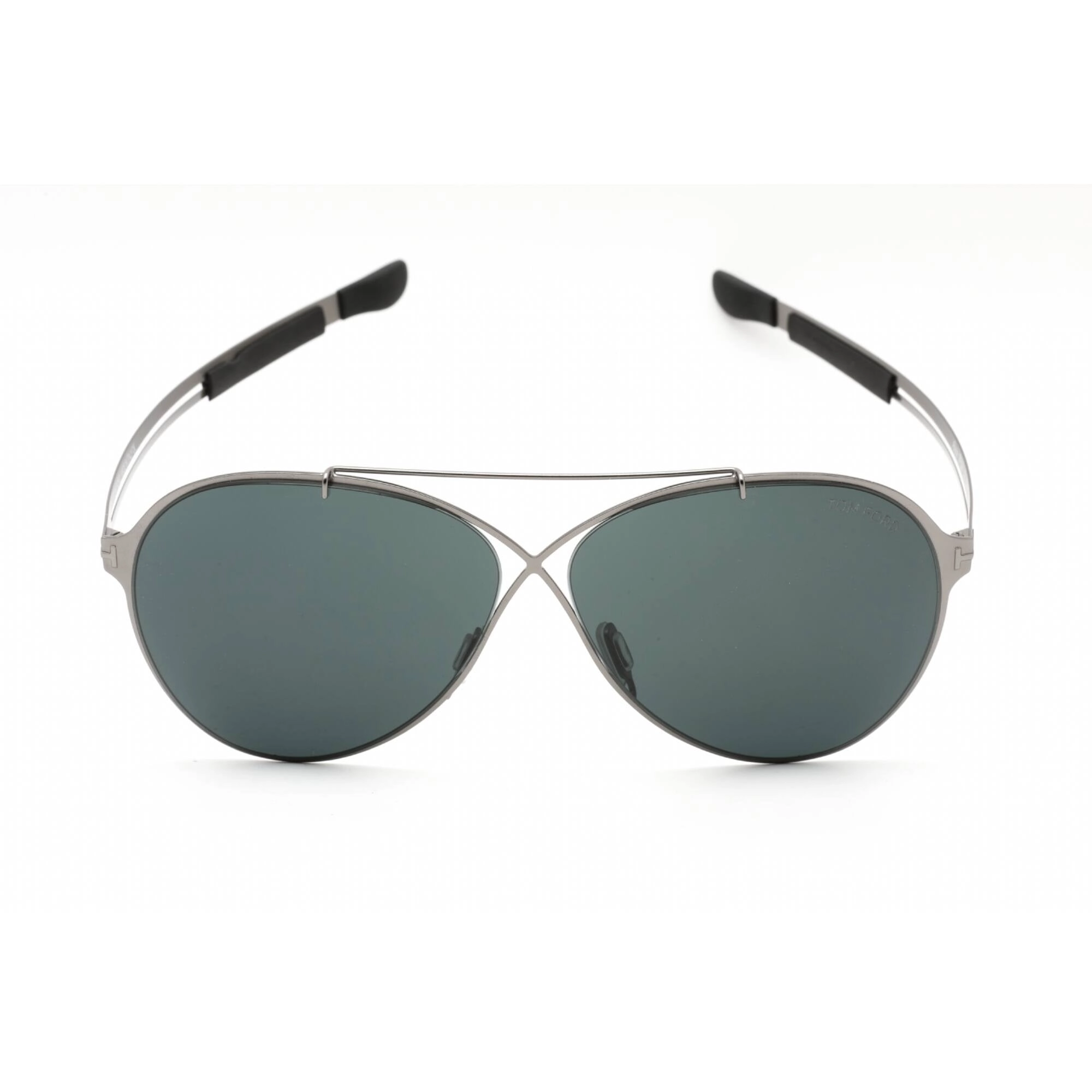 Tom Ford Men's Sunglasses - Shiny Dark Ruthenium Aviator Full Rim Frame | FT0828 12V