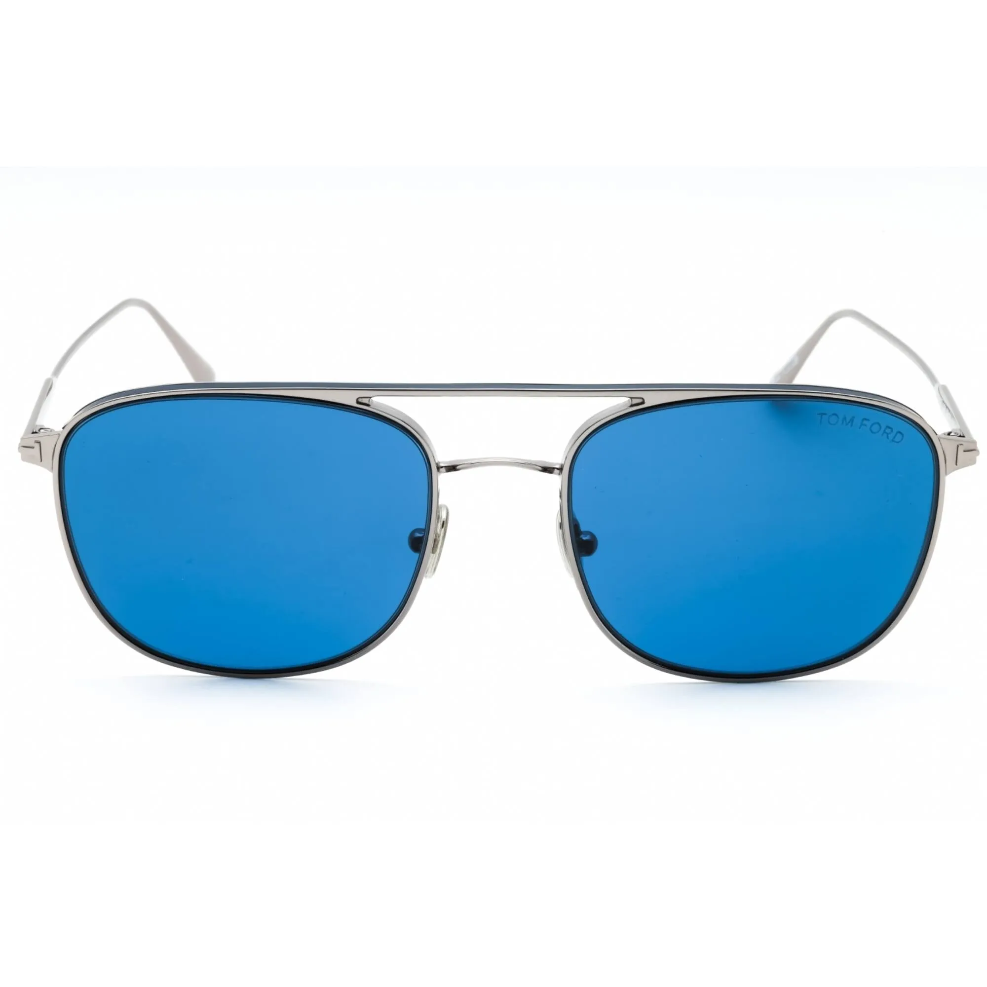 Tom Ford Men's Sunglasses - Shiny Light Ruthenium Metal Navigator Frame | FT0827 14V