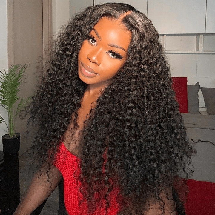 Tuneful 13x6 Transparent Lace Front Human Hair Wigs Brazilian Curly 6x5 Wear Go Wigs