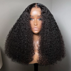 Tuneful Big Curly 250% Density Double Drawn Jerry Curly Fluffy Bouncy Wigs