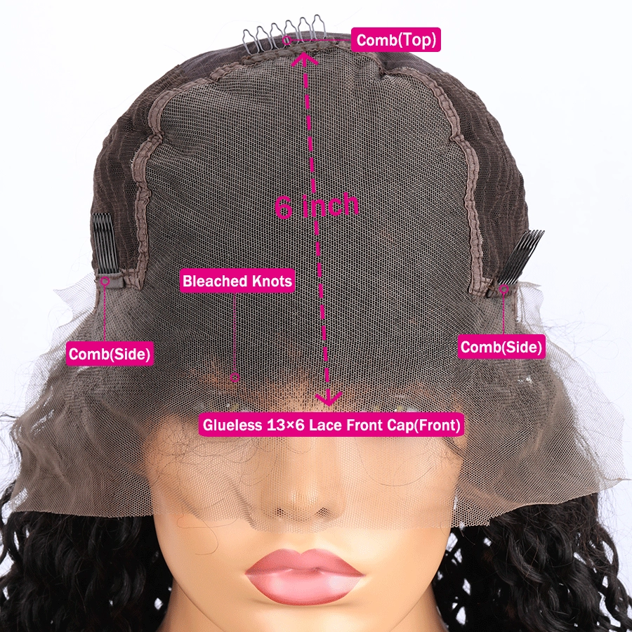 Tuneful Big Curly 250% Density Double Drawn Jerry Curly Fluffy Bouncy Wigs