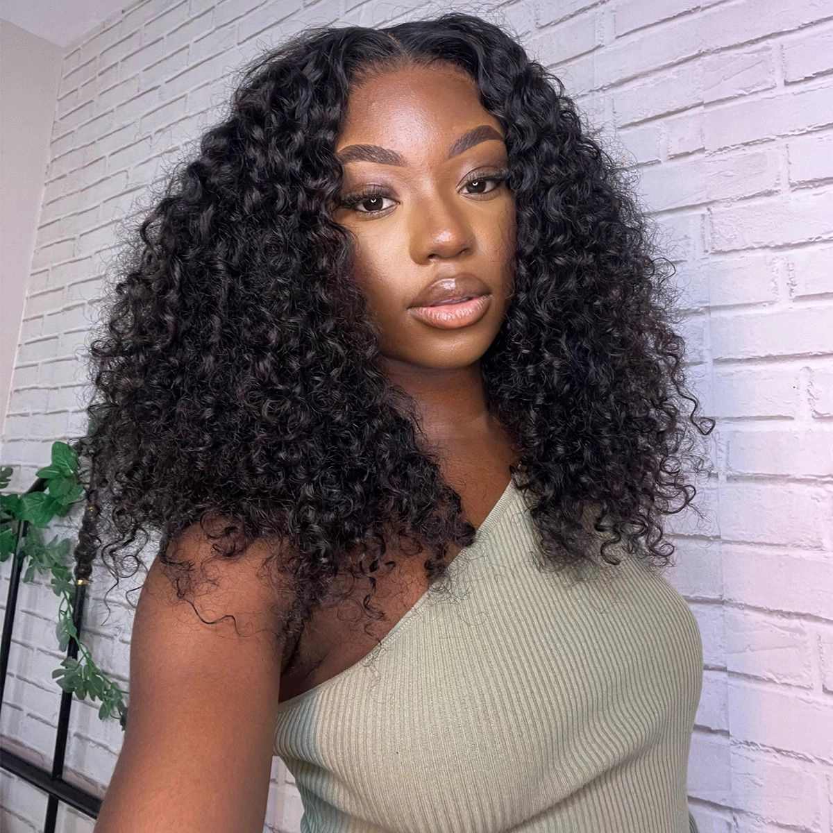 Tuneful Big Curly 250% Density Double Drawn Jerry Curly Fluffy Bouncy Wigs