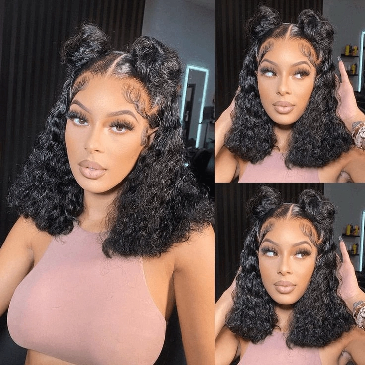 Tuneful Curly Bob Wigs Human Hair 6x4 Wear Go 13x6 Lace Front Wig