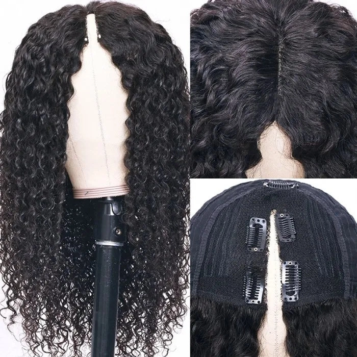 Tuneful Kinky Curly No Lace No Glue V Part Wig Affordable Wigs For Women Beginner Friendly Wear and Go