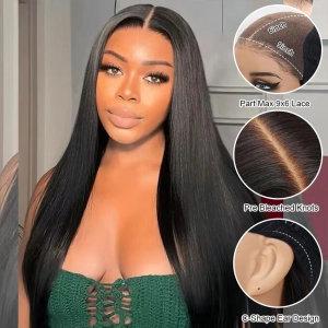 Tuneful Ready To Wear M-Cap 9x6 Pre Max Part Max Lace Staright Glueless Wigs