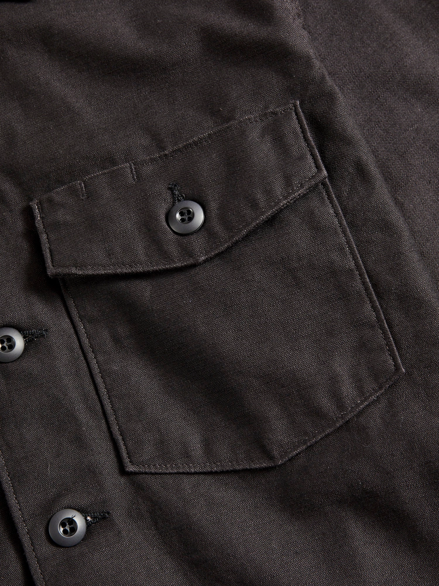 US Army Fatigue Shirt in Black Stone