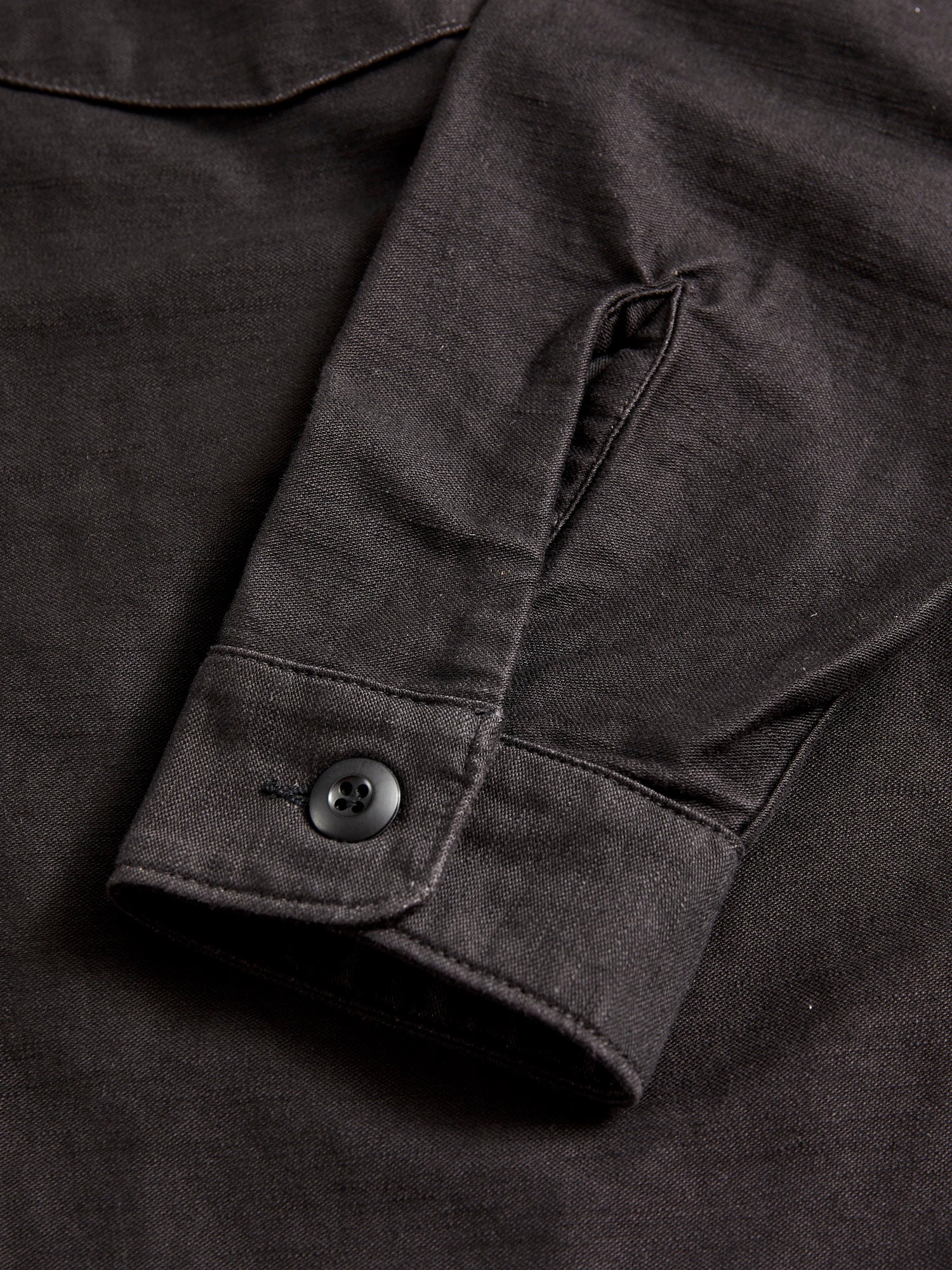 US Army Fatigue Shirt in Black Stone