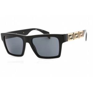 Versace Men's Sunglasses - Black Plastic Rectangular Full Rim Frame | 0VE4445 GB1/87