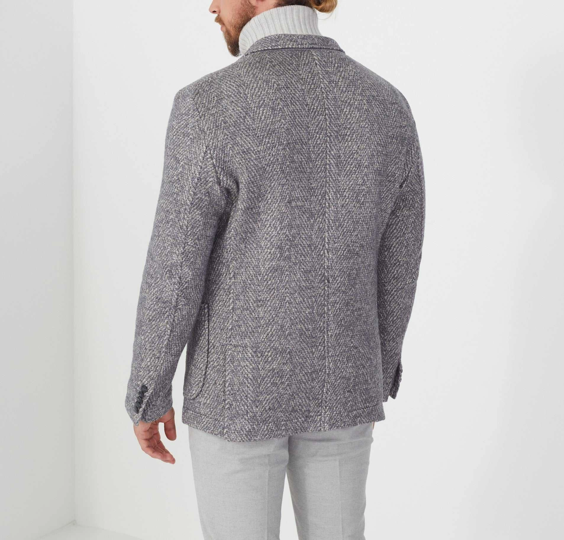 Veste maille à motif chevron beige Reve