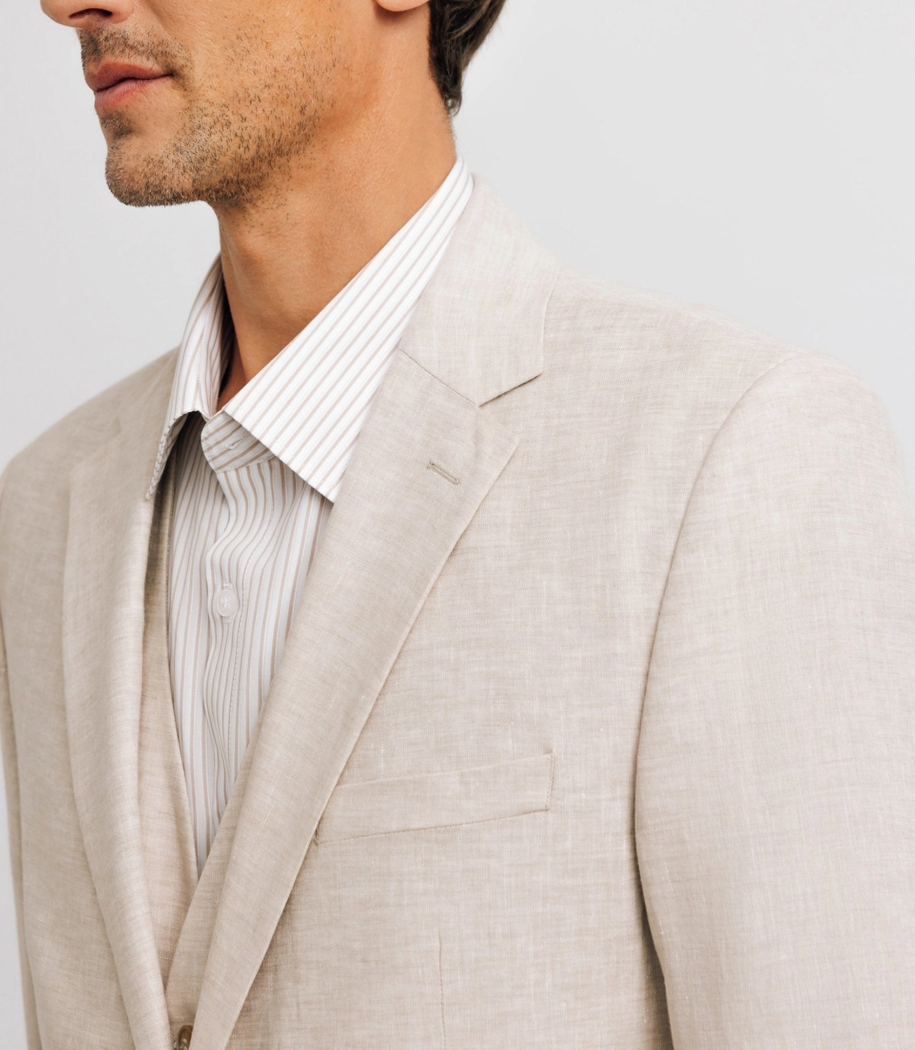 Veste ville 100% lin beige