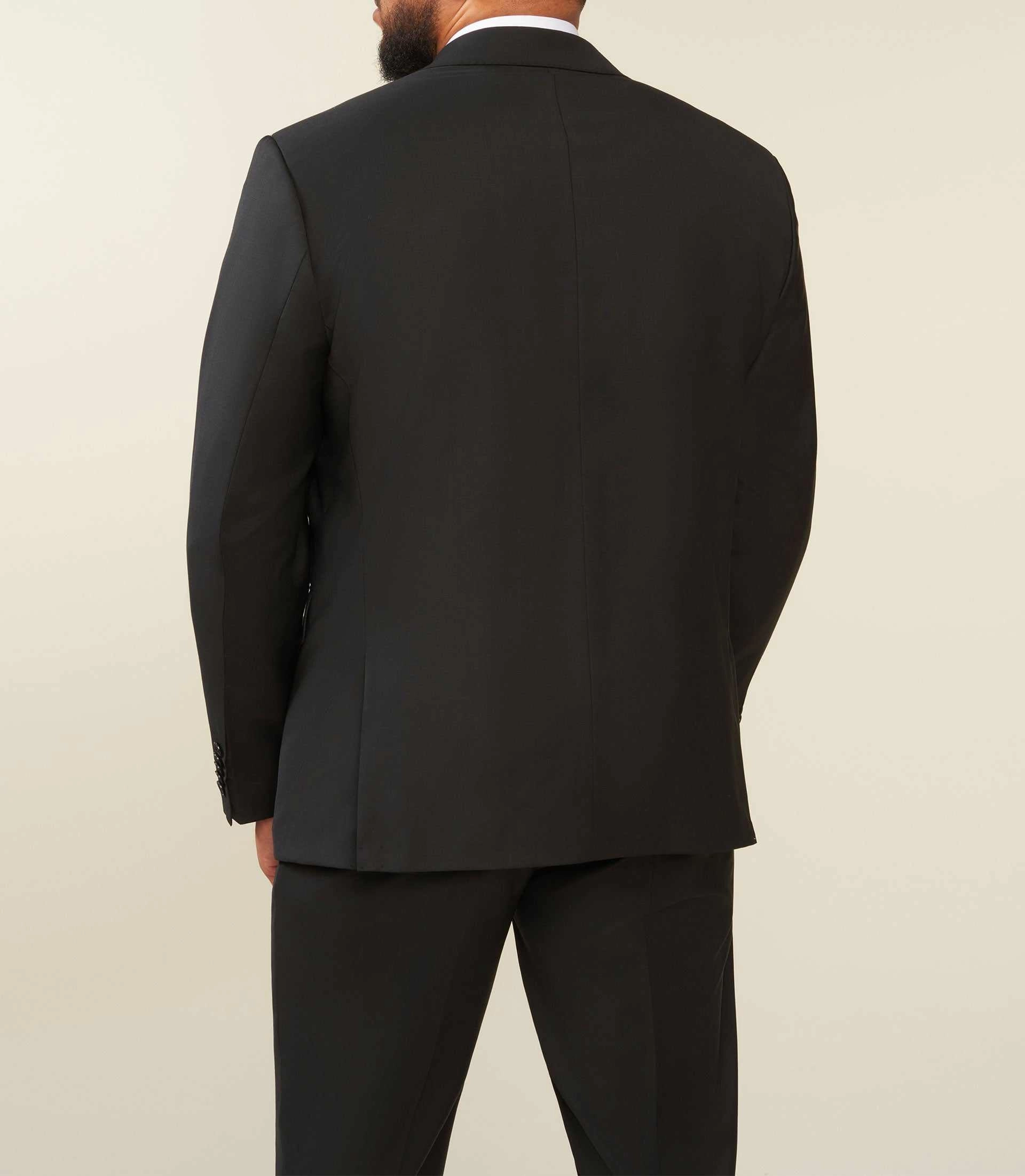 Veste ville 2 boutons en laine noire LIBREBT