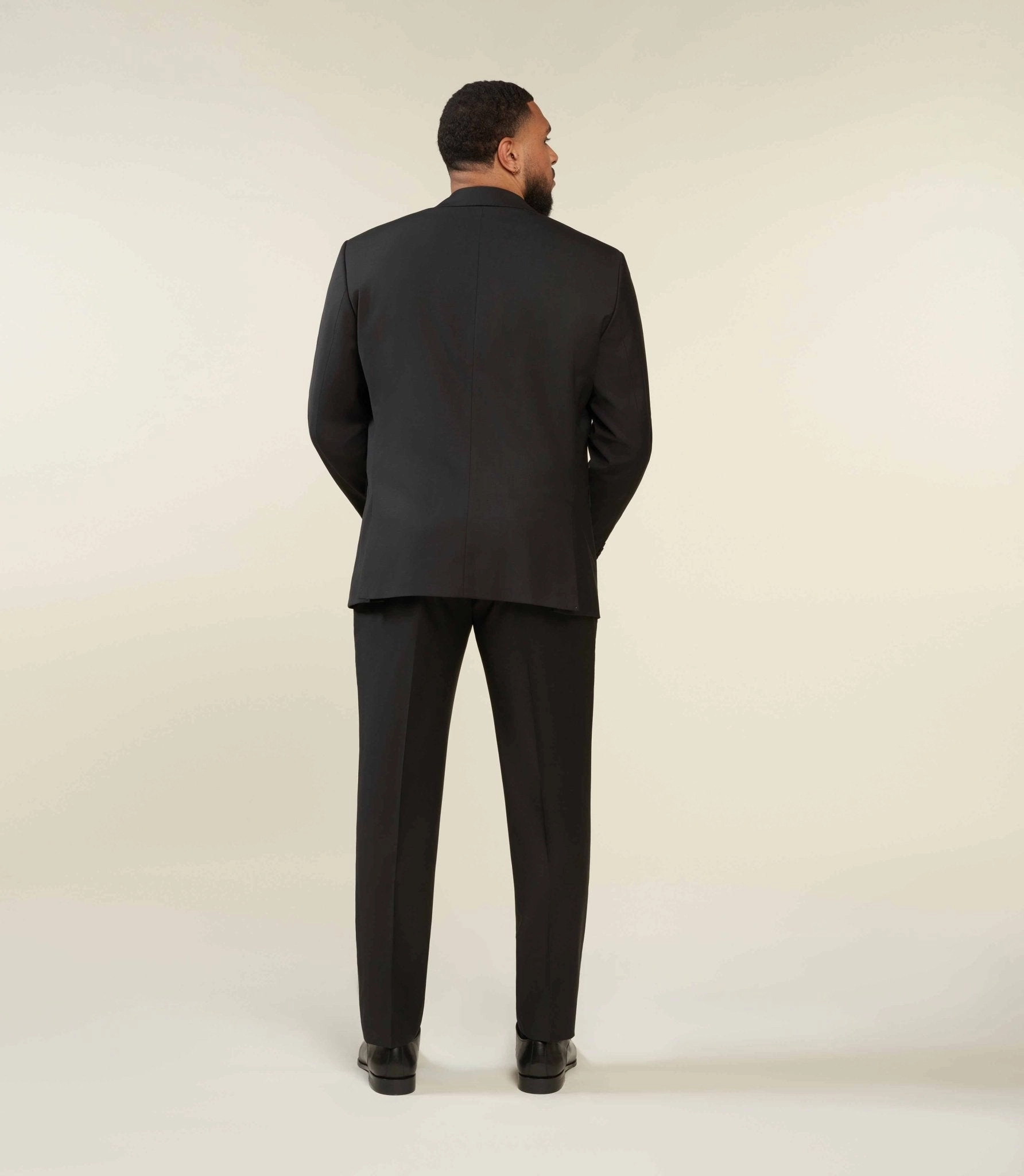 Veste ville 2 boutons en laine noire LIBREBT