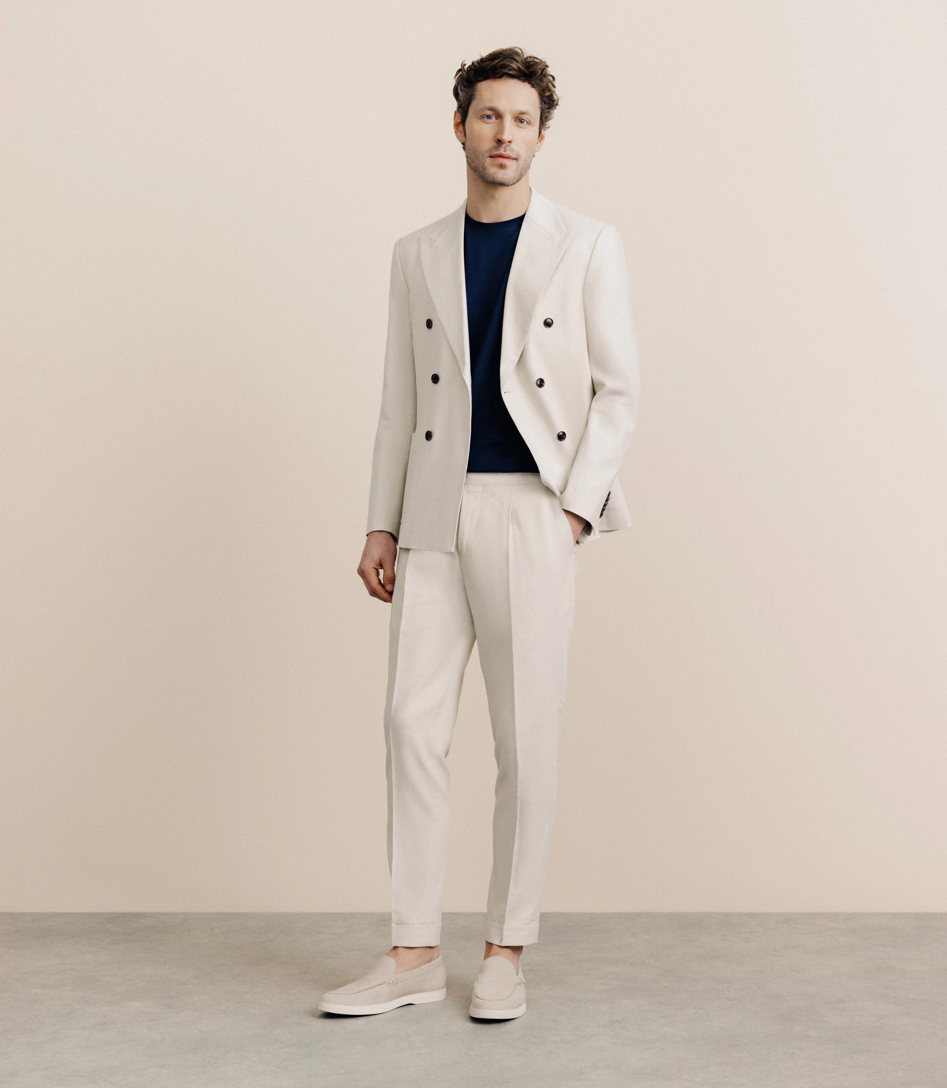 Veste ville croisée beige