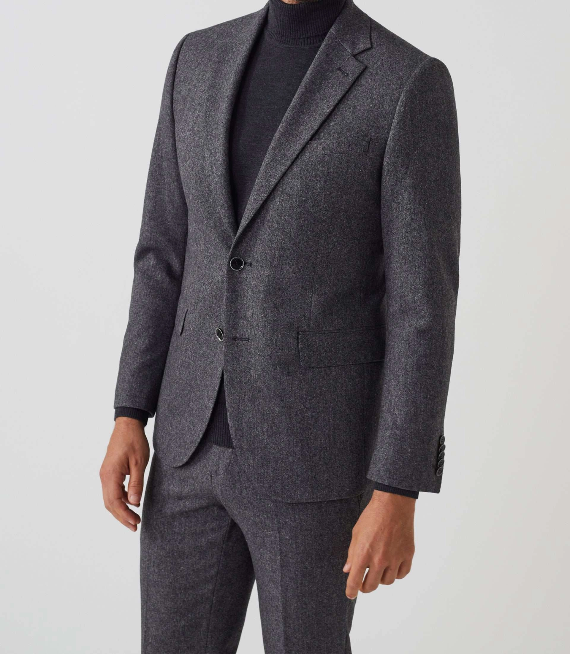 Veste ville tweed grise Verso